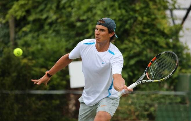 09.06.2015 ATP Tennis Herren Tour,Mercedes Cup Stuttgart , Tennis 09.06.2015,ATP Tour,Mercedes Cup Stuttgart,Tennis, Sport,im Bild: Rafael Nadal trainiert