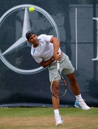 09.06.2015 ATP Tennis Herren Tour,Mercedes Cup Stuttgart , Tennis 09.06.2015,ATP Tour,Mercedes Cup Stuttgart,Tennis, Sport,im Bild: Rafael Nadal trainiert