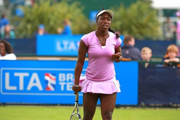 09.06.2015. Nottingham, England. Aegon Open Tennis. Fist pump from Sachia Vickery xDavidxKissmanx  ActionPlus11629304