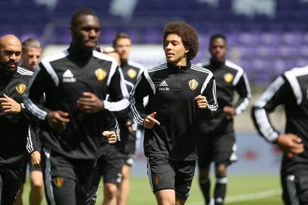 - BRUSSELS, BELGIUM: Belgium s Axel Witsel pictured during a training session of the Belgian national soccer team The Red Devils in Brussels, Tuesday 09 June 2015. The Devils are preparing for a Euro 2016 qualification game against Wales. BRUNOxFAHY  x04639522x