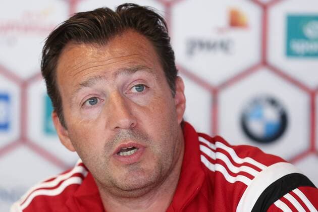 - BRUSSELS, BELGIUM: Belgium s head coach Marc Wilmots pictured during a press conference PK Pressekonferenz of the Belgian national soccer team The Red Devils in Brussels, Tuesday 09 June 2015. The Devils are preparing for a Euro 2016 qualification game against Wales. BRUNOxFAHY  x04639628x