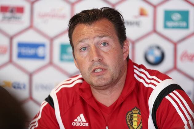 - BRUSSELS, BELGIUM: Belgium s head coach Marc Wilmots pictured during a press conference PK Pressekonferenz of the Belgian national soccer team The Red Devils in Brussels, Tuesday 09 June 2015. The Devils are preparing for a Euro 2016 qualification game against Wales. BRUNOxFAHY  x04639629x