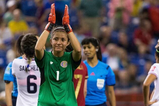 June 09, 2015 : Costa Rica goalkeeper Dinnia Diaz 1 acknowledges the crowd during the 2015 FIFA Women s World Cup Group E match between Spain and Costa Rica at the Olympic Stadium in Montreal, Quebec, Canada. SOCCER: JUN 09 FIFA Women s World Cup - Group E - Spain v Costa Rica Icon15060932 EDITORIAL USE ONLY