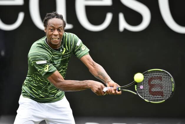 Gael Monfils (FRA) Aktion 10.06.2015 Tennis Mercedes-Cup Stuttgart Weißenhof TC Weissenhof Mercedescup Mercedes Cup 06.06..-14.06.2015 Mercedes-Cup Stuttgart Weißenhof 2015