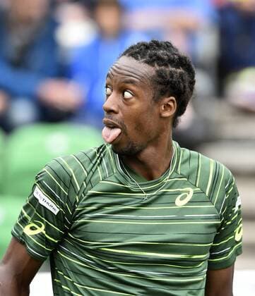Gael Monfils (FRA) Schlussjubel Jubel jubelt Emotion streckt Zunge raus 10.06.2015 Tennis Mercedes-Cup Stuttgart Weißenhof TC Weissenhof Mercedescup Mercedes Cup 06.06..-14.06.2015 Mercedes-Cup Stuttgart Weißenhof 2015