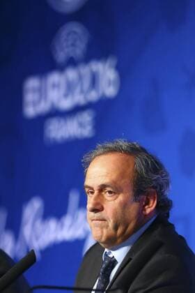 Aktuell Fußball, EURO 2016, Pressekonferenz von UEFA-Präsident Platini zum Start des Kartenvorverkaufs Michel Platini ( President UEFA) - Pressekonferenz, 365 Tage bis zur Europameisterschaft, EURO 2016 - Paris - 10 06 2015 GwendolineLeGoff 