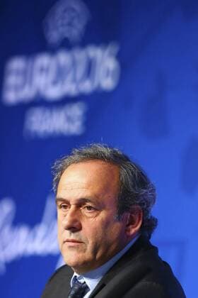 Aktuell Fußball, EURO 2016, Pressekonferenz von UEFA-Präsident Platini zum Start des Kartenvorverkaufs Michel Platini ( President UEFA) - Pressekonferenz, 365 Tage bis zur Europameisterschaft, EURO 2016 - Paris - 10 06 2015 GwendolineLeGoff 