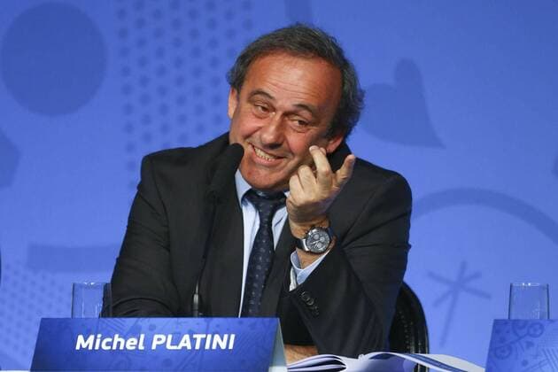 Aktuell Fußball, EURO 2016, Pressekonferenz von UEFA-Präsident Platini zum Start des Kartenvorverkaufs Michel Platini ( President UEFA) - Pressekonferenz, 365 Tage bis zur Europameisterschaft, EURO 2016 - Paris - 10 06 2015 GwendolineLeGoff 