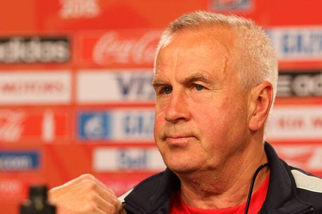 Even Pellerud (Trainer, Coach, NOR), vor dem Spiel Deutschland (Germany) gegen Norwegen (Norway, Norge), Fussball, FIFA Frauen-WM 2015, Pressekonferenz vor Deutschland gegen Norwegen, xozx