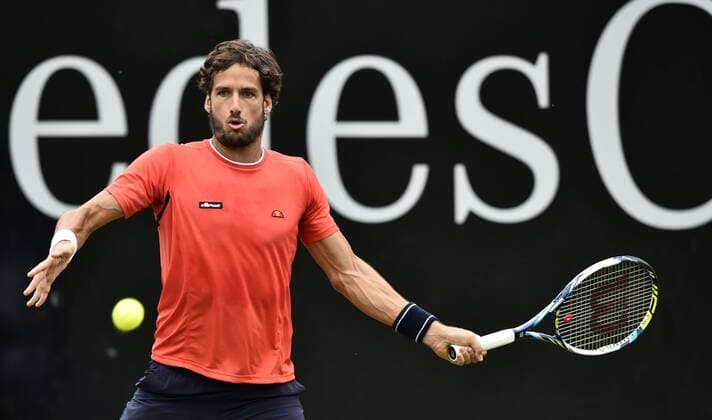Feliciano Lopez (ESP) Aktion 10.06.2015 Tennis Mercedes-Cup Stuttgart Weißenhof TC Weissenhof Mercedescup Mercedes Cup 06.06..-14.06.2015 Mercedes-Cup Stuttgart Weißenhof 2015
