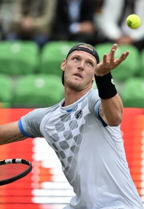 Sam Groth (AUS) Aktion Aufschlag 10.06.2015 Tennis Mercedes-Cup Stuttgart Weißenhof TC Weissenhof Mercedescup Mercedes Cup 06.06..-14.06.2015 Mercedes-Cup Stuttgart Weißenhof 2015