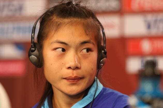 Silawan Intamee (THA), Porträt, Portrait, vor dem Spiel Elfenbeinküste (Ivory Coast, Cote d Ivoire) gegen Thailand, Fussball, FIFA Frauen-WM 2015, PK vor Elfenbeinküste gegen Thailand, xozx