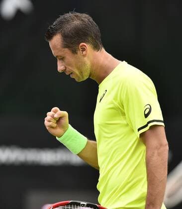 PHilipp Kohlschreiber (GER) Aktion Jubel jubelt Freude Emotion nach gewonnenem Punkt 10.06.2015 Tennis Mercedes-Cup Stuttgart Weißenhof TC Weissenhof Mercedescup Mercedes Cup 06.06..-14.06.2015 Mercedes-Cup Stuttgart Weißenhof 2015