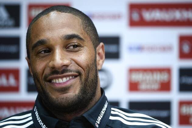 - CARDIFF, UNITED KINGDOM: Wales Ashley Williams pictured during a press conference PK Pressekonferenz of the Welsh national soccer team, Thursday 11 June 2015, in Cardiff, Wales, United Kingdom. The Welsh team plays against Belgian national soccer team Red Devils in a Euro 2016 qualification game on Friday. DIRKxWAEM  x04640471x