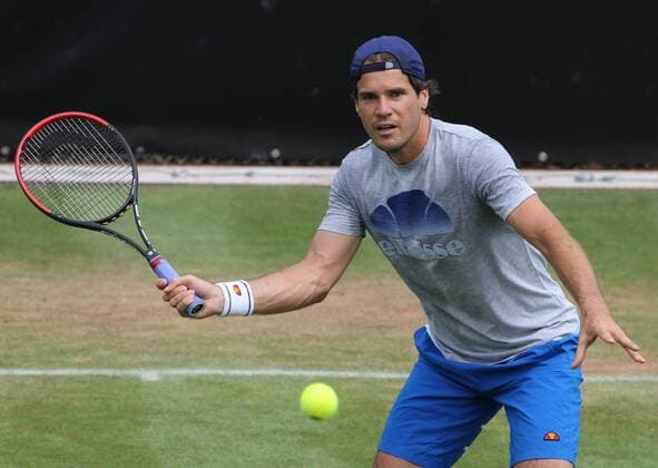 11.06.2015 ATP Tennis Herren Tour,Mercedes Cup Stuttgart , Tennis 11.06.2015,ATP Tour,Mercedes Cup Stuttgart,Tennis, Sport,im Bild: Tommy Haas trainiert