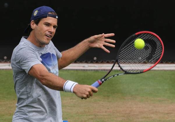 11.06.2015 ATP Tennis Herren Tour,Mercedes Cup Stuttgart , Tennis 11.06.2015,ATP Tour,Mercedes Cup Stuttgart,Tennis, Sport,im Bild: Tommy Haas trainiert
