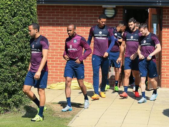 England s Fabian Delph during training England Training & press conference PK Pressekonferenz Watford Training Ground - England - 11th June 2015 - Picture David Klein Sportimage EDITORIAL USE ONLY. No use with unauthorised audio, video, data, fixture lists, club league logos or live services. Online in-match use limited to 120 images, no video emulation. No use in betting, games or single club league player publications.