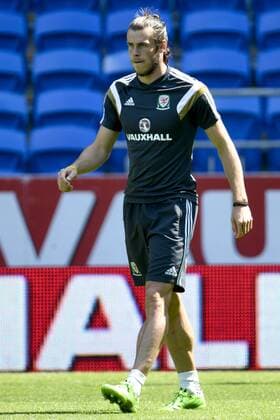 - CARDIFF, UNITED KINGDOM: Wales Gareth Bale pictured during a training session of the Welsh national soccer team, Thursday 11 June 2015, in Cardiff, Wales, United Kingdom. The Welsh team plays against Belgian national soccer team Red Devils in a Euro 2016 qualification game on Friday. DIRKxWAEM  x04640491x