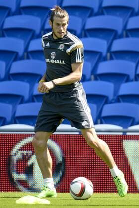 - CARDIFF, UNITED KINGDOM: Wales Gareth Bale pictured during a training session of the Welsh national soccer team, Thursday 11 June 2015, in Cardiff, Wales, United Kingdom. The Welsh team plays against Belgian national soccer team Red Devils in a Euro 2016 qualification game on Friday. DIRKxWAEM  x04640497x