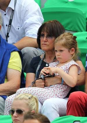 Mutter Brigitte - die Eltern von Tommy Haas mit der Tochter Valentina Haas auf dem schoss Mercedes Cup, Tennis, ATP Tennis Herren World Tour, 11.06.2015, Foto:Langer Eibner Copyright: Langerx xEibner-Pressefoto EP_HLR