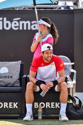 - ROSMALEN, NETHERLANDS: Austrian Jurgen Melzer pictured during a second round game between Belgian David Goffin and Austrian Jurgen Melzer during the Topshelf Open WTA Tennis Damen tennis tournament in Rosmalen, the Netherlands, Thursday 11 June 2015. LUCxCLAESSEN  x04640735x