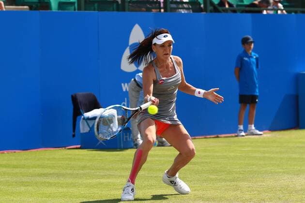 11.06.2015. Nottingham, England. Aegon Open Tennis. Agnieszka Radwanska (POL) in action on course for victory over Christina McHale (USA) xDavidxKissmanx  ActionPlus11629883
