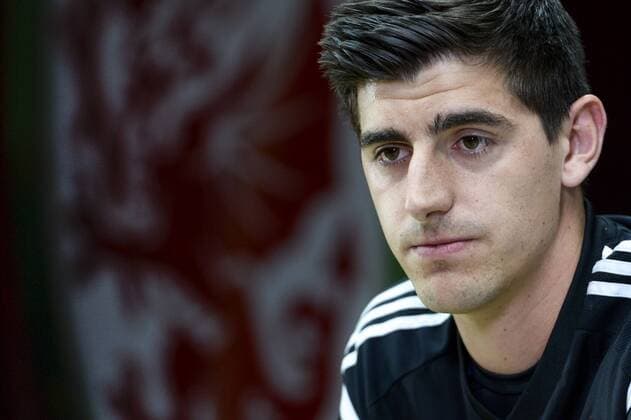 Aktuell Fußball, PK Nationalmannschaft Belgien in Cardiff - CARDIFF, UNITED KINGDOM: Belgium s goalkeeper Thibaut Courtois pictured during a press conference PK Pressekonferenz of Belgian national soccer team Red Devils, Thursday 11 June 2015, in Cardiff, Wales, United Kingdom. The Red Devils play against the Welsh national soccer team in a Euro 2016 qualification game on Friday. DIRKxWAEM  x04640891x