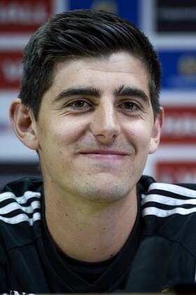 Aktuell Fußball, PK Nationalmannschaft Belgien in Cardiff - CARDIFF, UNITED KINGDOM: Belgium s goalkeeper Thibaut Courtois pictured during a press conference PK Pressekonferenz of Belgian national soccer team Red Devils, Thursday 11 June 2015, in Cardiff, Wales, United Kingdom. The Red Devils play against the Welsh national soccer team in a Euro 2016 qualification game on Friday. DIRKxWAEM  x04640899x