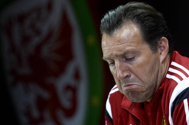 Aktuell Fußball, PK Nationalmannschaft Belgien in Cardiff - CARDIFF, UNITED KINGDOM: Belgium s head coach Marc Wilmots pictured during a press conference PK Pressekonferenz of Belgian national soccer team Red Devils, Thursday 11 June 2015, in Cardiff, Wales, United Kingdom. The Red Devils play against the Welsh national soccer team in a Euro 2016 qualification game on Friday. DIRKxWAEM  x04640902x
