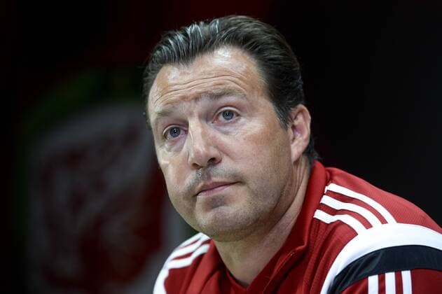 Aktuell Fußball, PK Nationalmannschaft Belgien in Cardiff - CARDIFF, UNITED KINGDOM: Belgium s head coach Marc Wilmots pictured during a press conference PK Pressekonferenz of Belgian national soccer team Red Devils, Thursday 11 June 2015, in Cardiff, Wales, United Kingdom. The Red Devils play against the Welsh national soccer team in a Euro 2016 qualification game on Friday. DIRKxWAEM  x04640903x