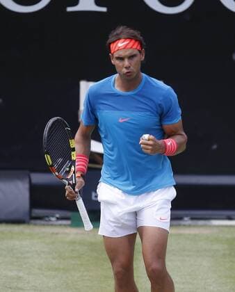 Jubel Rafael Nadal (ESP) . Tennis Mercedescup ATP Tennis Herren Tour Stuttgart 2015 . Stuttgart, GER, 07.02.2015, 20. Spieltag Fussball-Bundesliga 2014-2015.
