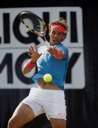 Rafael Nadal (ESP) . Tennis Mercedescup ATP Tennis Herren Tour Stuttgart 2015 . Stuttgart, GER, 07.02.2015, 20. Spieltag Fussball-Bundesliga 2014-2015.