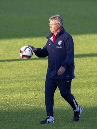 coach Guus Hiddink of Holland during a training session prior to the UEFA EURO EM Europameisterschaft Fussball 2016 qualifying match between Latvia and The Netherlands on June 11, 2015 at the Skonto stadium in Riga, The Netherlands. Netherlands Training session in Riga 2014 2015 xVIxxIVx 3958225