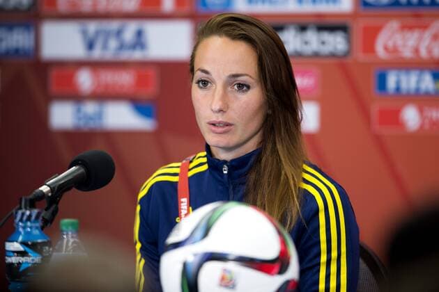 June 11, 2015 - Winnipeg: Kosovare Asllani - Pressekonferenz Nationalteam Schweden. kod CS 57682 News - June 11, 2015  - ZUMAb138