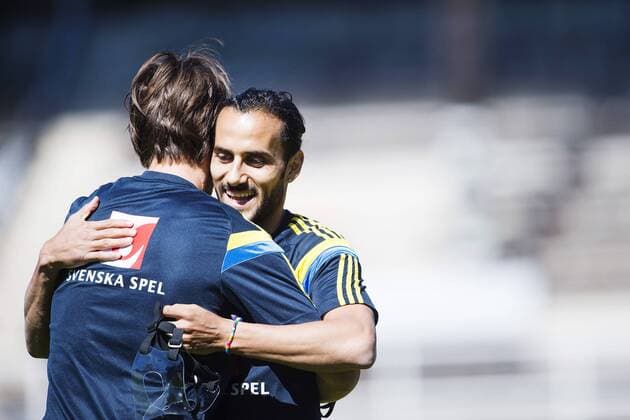 Aktuell Fußball, Training Nationalteam Schweden in Stockholm June 11, 2015 - Stockholm, SVERIGE: Erkan Zengin, Albin Ekdal - Training Nationalteam Schweden kod JL 135392 News - June 11, 2015  - ZUMAb138