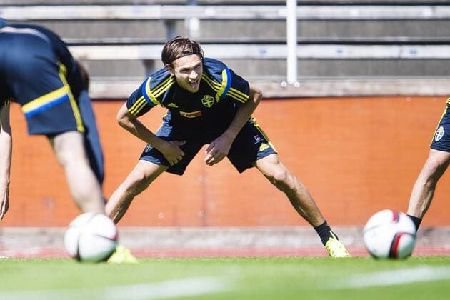 Aktuell Fußball, Training Nationalteam Schweden in Stockholm June 11, 2015 - Stockholm, SVERIGE: Albin Ekdal - Training Nationalteam Schweden kod JL 135392 News - June 11, 2015  - ZUMAb138