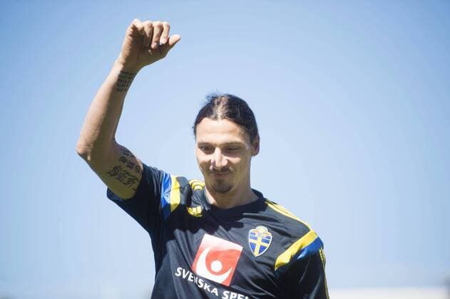 Aktuell Fußball, Training Nationalteam Schweden in Stockholm June 11, 2015 - Stockholm, SVERIGE: Zlatan Ibrahimovic - Training Nationalteam Schweden kod JL 135392 News - June 11, 2015  - ZUMAb138