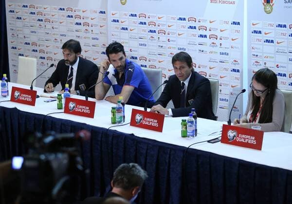 Aktuell Fußball, PK Nationalmannschaft Italien in Split Italian national football team press conference PK Pressekonferenz 11.06.2015., Croatia, Split - Press conference of the Italian national football team before the qualifying matches against Croatia. Selector Antonio Conte and captain Gianluigi Buffon.  IvoxCagalj PIXSELL