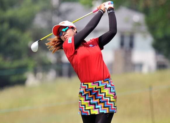 Aktuell Golf, Damen, LPGA, KPMG Women s PGA Championship in Harrison Pornanong Phatlum in action during the KPMG Women s PGA Golf Herren Championship at Westchester Country Club in Harrison, New York. Gregory Vasil Cal Media KPMG Women s PGA Championship June 11 - ZUMAc04_