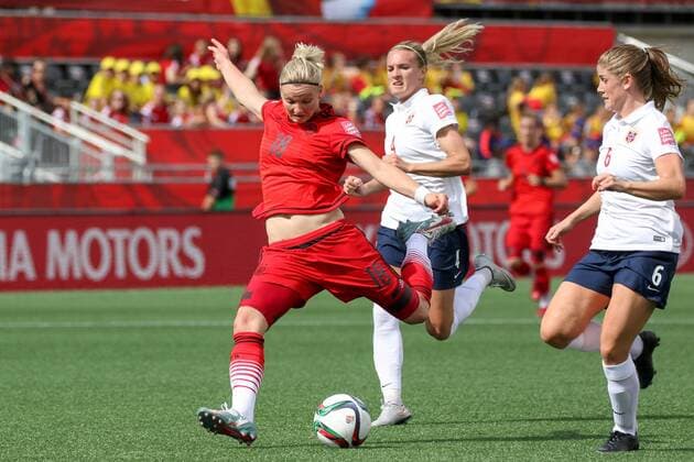Torschuss durch Alexandra Popp (Deutschland), Fussball, FIFA Frauen-WM 2015, Deutschland - Norwegen, xozx
