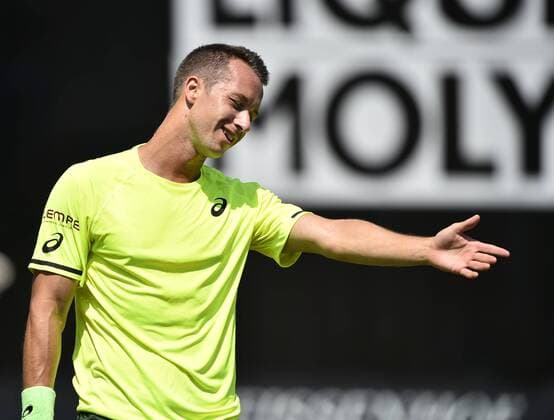 Philipp Kohlschreiber (GER) enttäuscht Enttäuschung Viertelfinale 10.06.2015 Tennis Mercedes-Cup Stuttgart Weißenhof TC Weissenhof Mercedescup Mercedes Cup 06.06..-14.06.2015 Mercedes-Cup Stuttgart Weißenhof 2015
