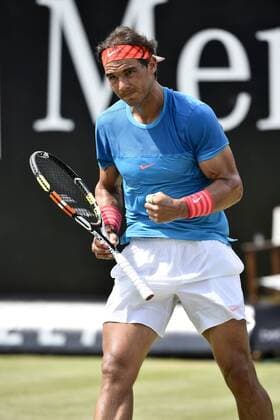 Rafael Nadal (ESP) Aktion Jubel jubelt Freude Emotion nach gewonnenem Punkt Viertelfinale 12.06.2015 Tennis Mercedes-Cup Stuttgart Weißenhof TC Weissenhof Mercedescup Mercedes Cup 06.06..-14.06.2015 Mercedes-Cup Stuttgart Weißenhof 2015