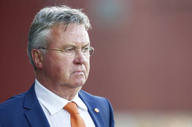 Aktuell Fußball, EM-Quali, Lettland - Niederlande coach Guus Hiddink of Holland during the UEFA EURO EM Europameisterschaft Fussball 2016 qualifying match between Latvia and The Netherlands on June 12, 2015 at the Skonto stadium in Riga, The Netherlands. Maurice van Steen RIGA Latvia v The Netherlands xVIxxIVx 3959404