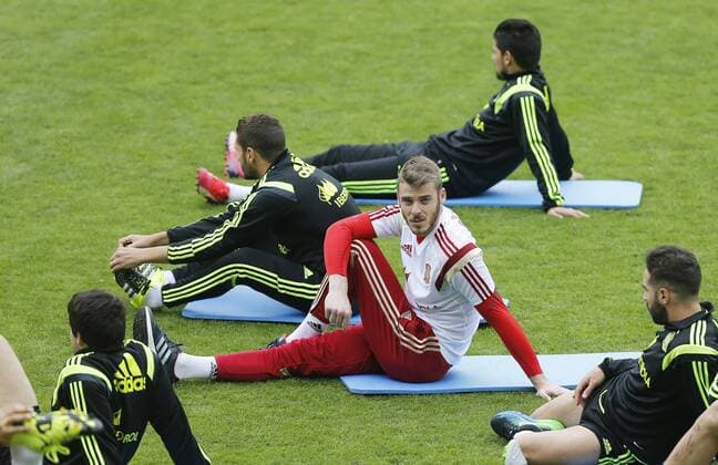 Spain s national team Nationalteam training session in Leon. In this picture, David De Gea. xPABLOGARCIAx 