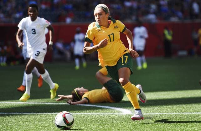 June 12, 2015 - Winnipeg - 150612 Australiens Kyah Simon - WM Australien - Nigeria - ..Foto: CarlSandin BILDBYRAN kod CS 57684 News - June 12, 2015  - ZUMAb138