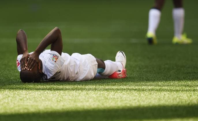June 12, 2015 - Winnipeg, Canada - Nigeria s JOSEPHINE CHUKWUNONYE reacts during the group D match at the 2015 FIFA Women s World Cup between Australia and Nigeria at Winnipeg Stadium. Soccer 2015 - Women s World Cup - Australia Beat Nigeria 2-0  - ZUMAb138