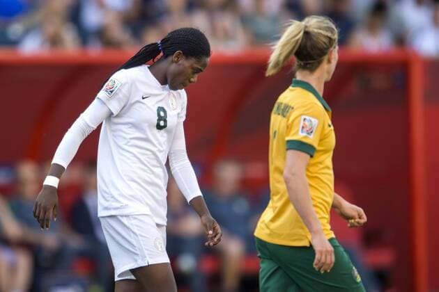June 12, 2015 - Winnipeg - 150612 Nigerias Asisat Oshoala deppar - WM Australien - Nigeria - ..Foto: CarlSandin BILDBYRAN kod CS 57684 News - June 12, 2015  - ZUMAb138