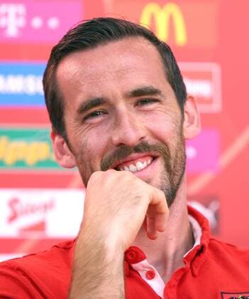 Aktuell Fußball, PK Nationalmannschaft Österreich in Moskau SOCCER - UEFA EURO EM Europameisterschaft Fussball 2016 quali, RUS vs AUT, preview MOSCOW,RUSSIA,13.JUN.15 - SOCCER - UEFA European Championship EM Europameisterschaft 2016, European Qualifiers, OEFB international match Länderspiel Russia vs Austria, preview, press conference PK Pressekonferenz of team AUT. Image shows Christian Fuchs (AUT). GEPAxpictures xChristianxOrt
