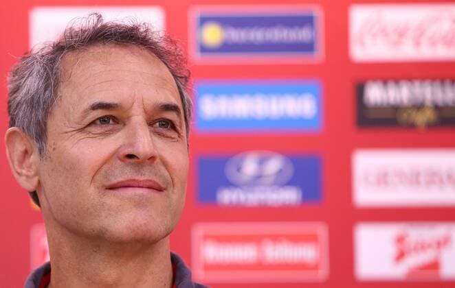 SOCCER - UEFA EURO EM Europameisterschaft Fussball 2016 quali, RUS vs AUT, preview MOSCOW,RUSSIA,13.JUN.15 - SOCCER - UEFA European Championship EM Europameisterschaft 2016, European Qualifiers, OEFB international match Länderspiel Russia vs Austria, preview, press conference PK Pressekonferenz of team AUT. Image shows head coach Marcel Koller (AUT). GEPAxpictures xChristianxOrt