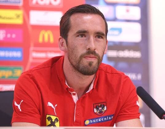 SOCCER - UEFA EURO EM Europameisterschaft Fussball 2016 quali, RUS vs AUT, preview MOSCOW,RUSSIA,13.JUN.15 - SOCCER - UEFA European Championship EM Europameisterschaft 2016, European Qualifiers, OEFB international match Länderspiel Russia vs Austria, preview, press conference PK Pressekonferenz of team AUT. Image shows Christian Fuchs (AUT). GEPAxpictures xChristianxOrt